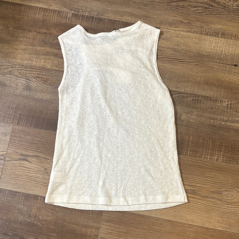 All Saints Cream Twist Detail Tank Top - Picture 3 of 3